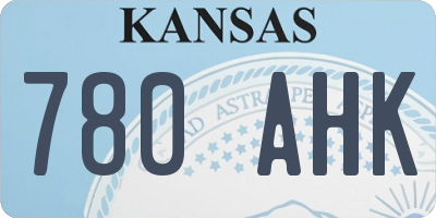 KS license plate 780AHK