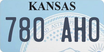 KS license plate 780AHO