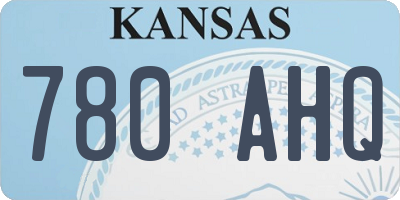 KS license plate 780AHQ