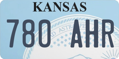 KS license plate 780AHR