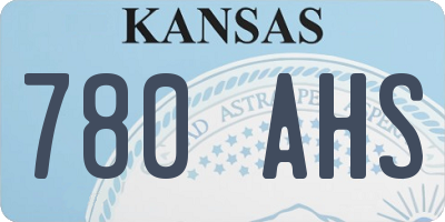KS license plate 780AHS