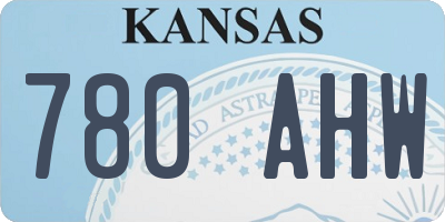 KS license plate 780AHW