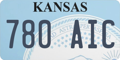 KS license plate 780AIC