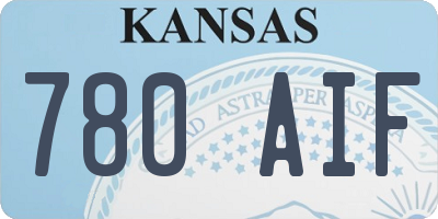 KS license plate 780AIF