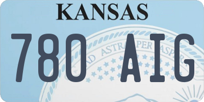 KS license plate 780AIG