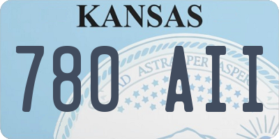 KS license plate 780AII