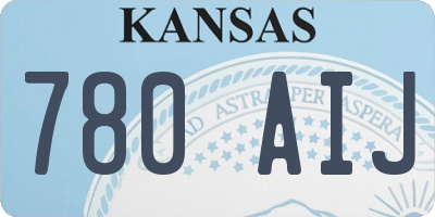 KS license plate 780AIJ