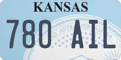 KS license plate 780AIL