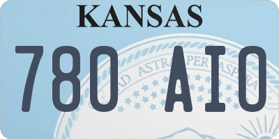 KS license plate 780AIO