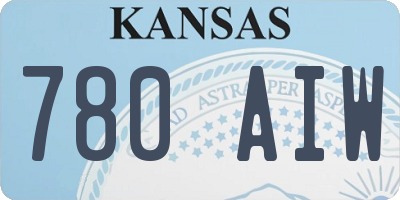 KS license plate 780AIW