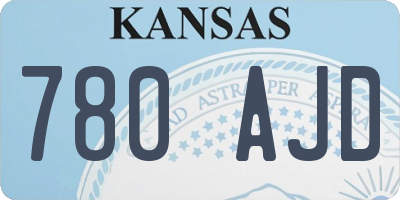 KS license plate 780AJD