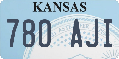 KS license plate 780AJI