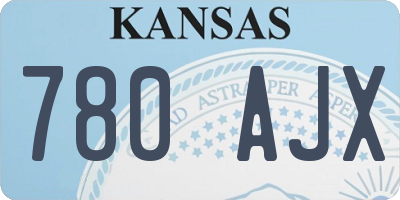 KS license plate 780AJX