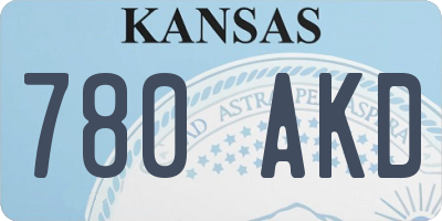 KS license plate 780AKD