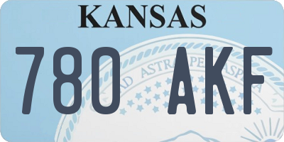 KS license plate 780AKF