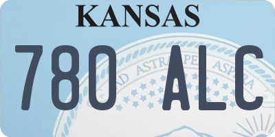 KS license plate 780ALC