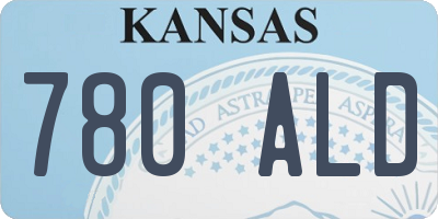 KS license plate 780ALD