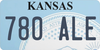 KS license plate 780ALE