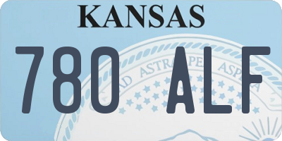 KS license plate 780ALF