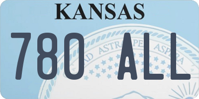KS license plate 780ALL