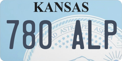 KS license plate 780ALP