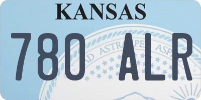 KS license plate 780ALR