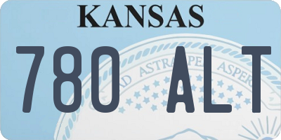 KS license plate 780ALT