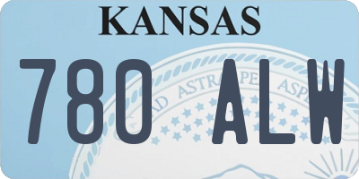 KS license plate 780ALW
