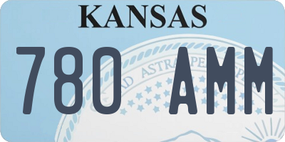 KS license plate 780AMM