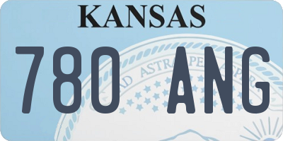 KS license plate 780ANG