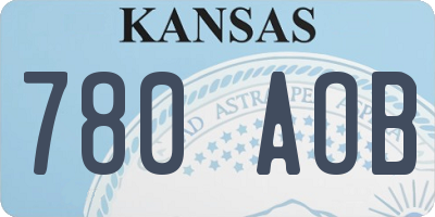 KS license plate 780AOB