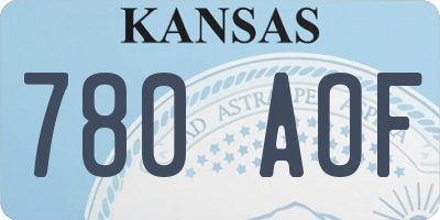 KS license plate 780AOF
