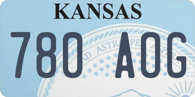 KS license plate 780AOG