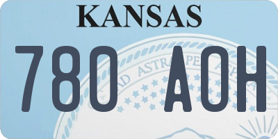 KS license plate 780AOH