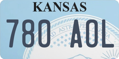 KS license plate 780AOL