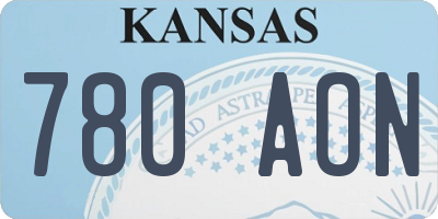 KS license plate 780AON
