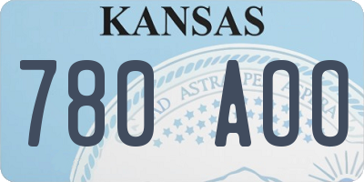 KS license plate 780AOO