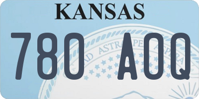 KS license plate 780AOQ
