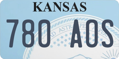 KS license plate 780AOS