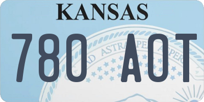 KS license plate 780AOT