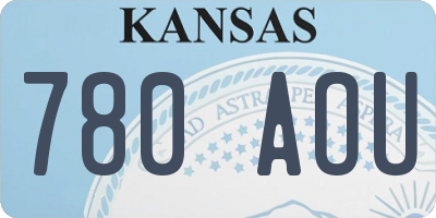 KS license plate 780AOU