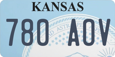 KS license plate 780AOV