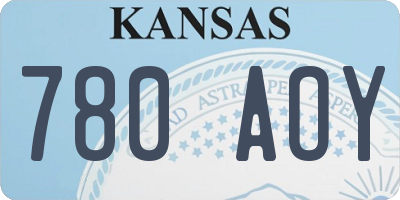 KS license plate 780AOY