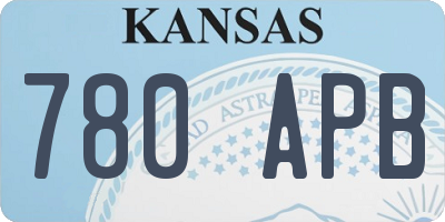 KS license plate 780APB