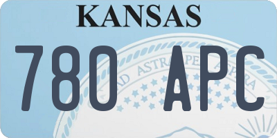 KS license plate 780APC