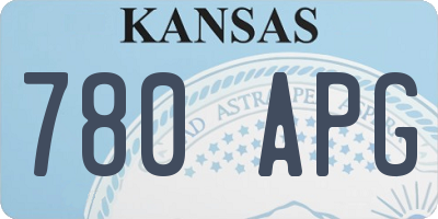 KS license plate 780APG