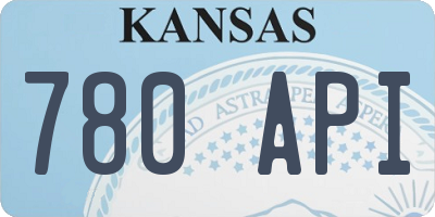 KS license plate 780API