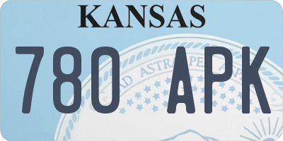 KS license plate 780APK