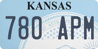 KS license plate 780APM
