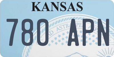 KS license plate 780APN